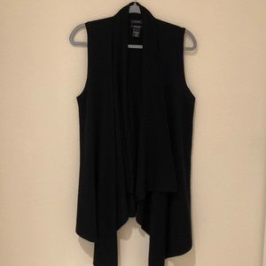 Black cashmere blend vest